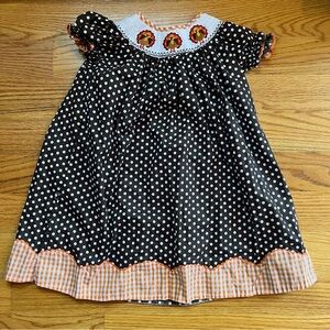 Lil Cactus Turkey thanksgiving theme dress size 4T